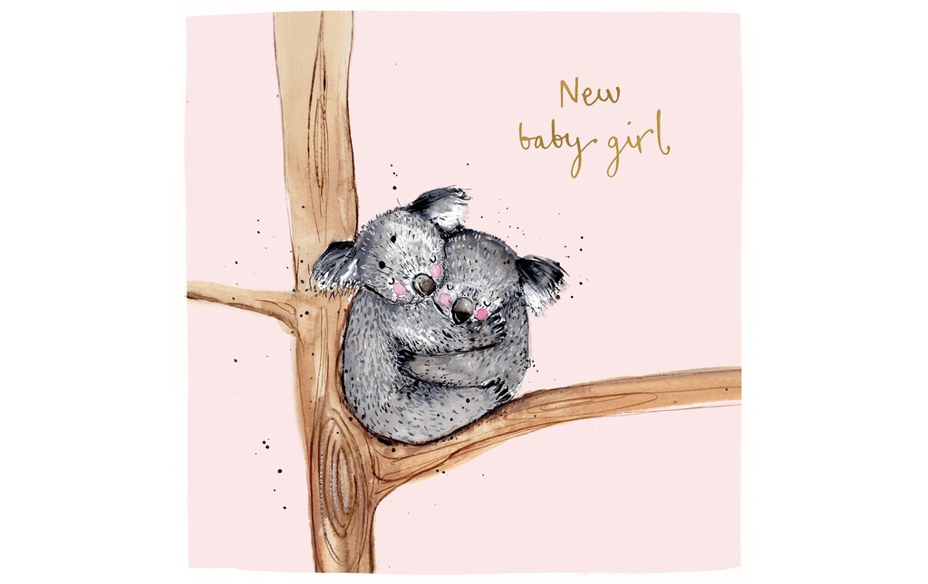 Cart Carte de félicitations New Baby Girl 15 x 15 cm