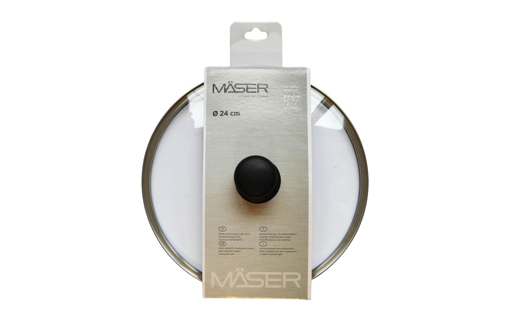 Mäser Couvercle de poêle 24 cm, Transparent