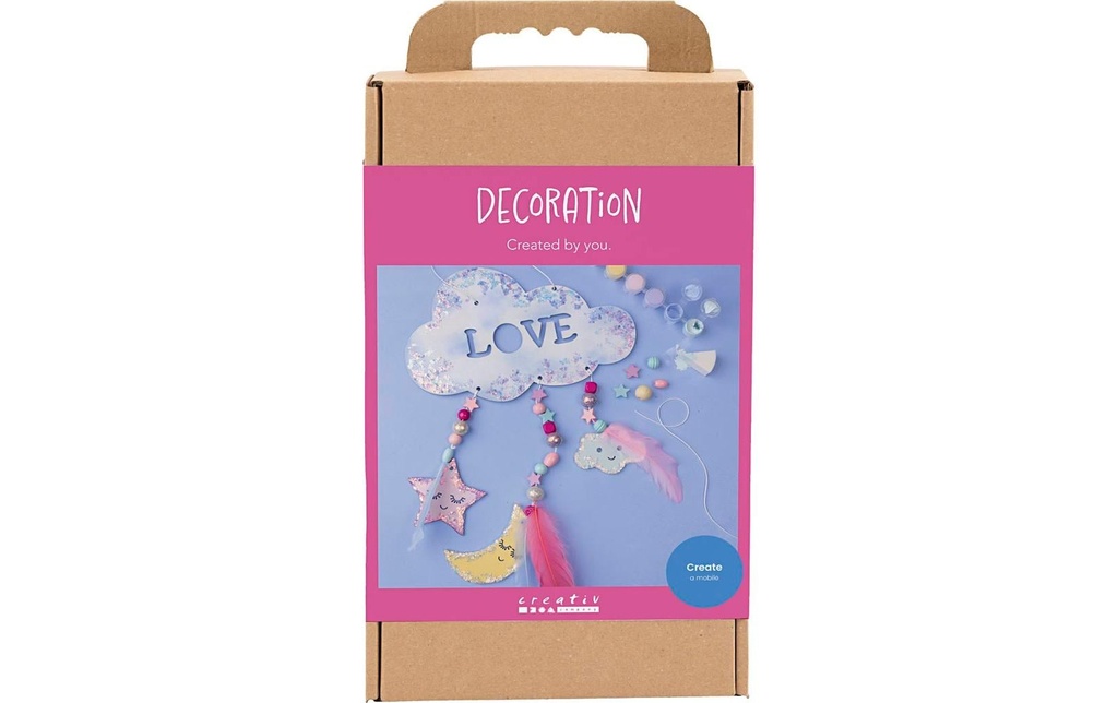 Creativ Company Kits de bricolage - Décoration, couleurs pailletées, couleurs pastel