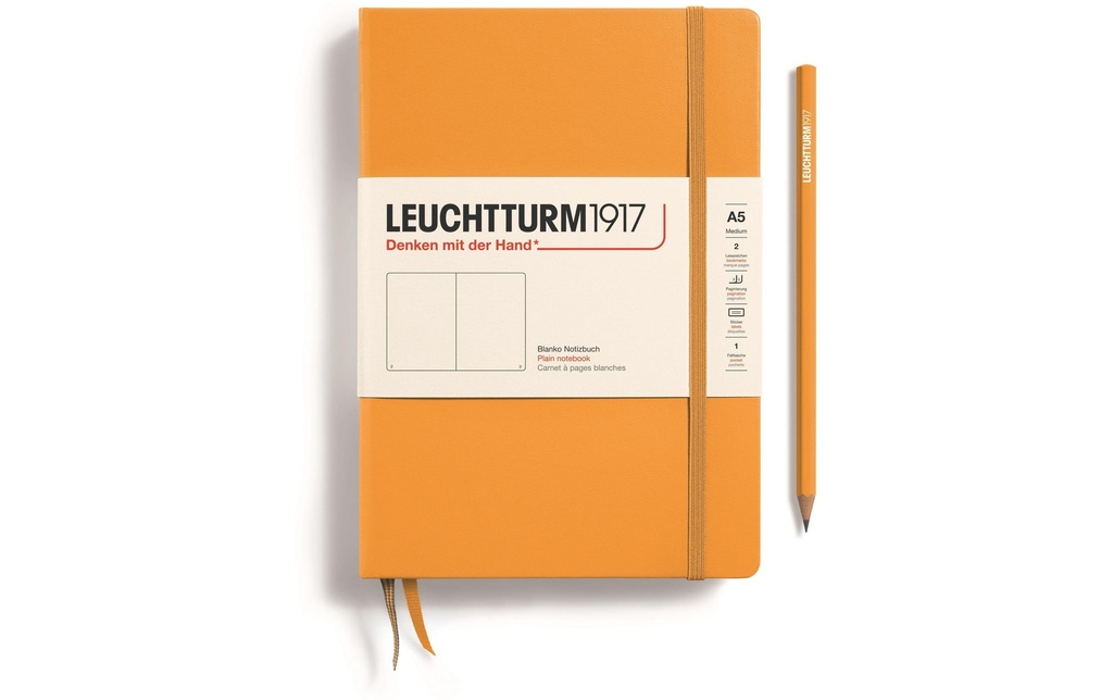 Leuchtturm Bloc-notes Medium A5, Vierge, Orange