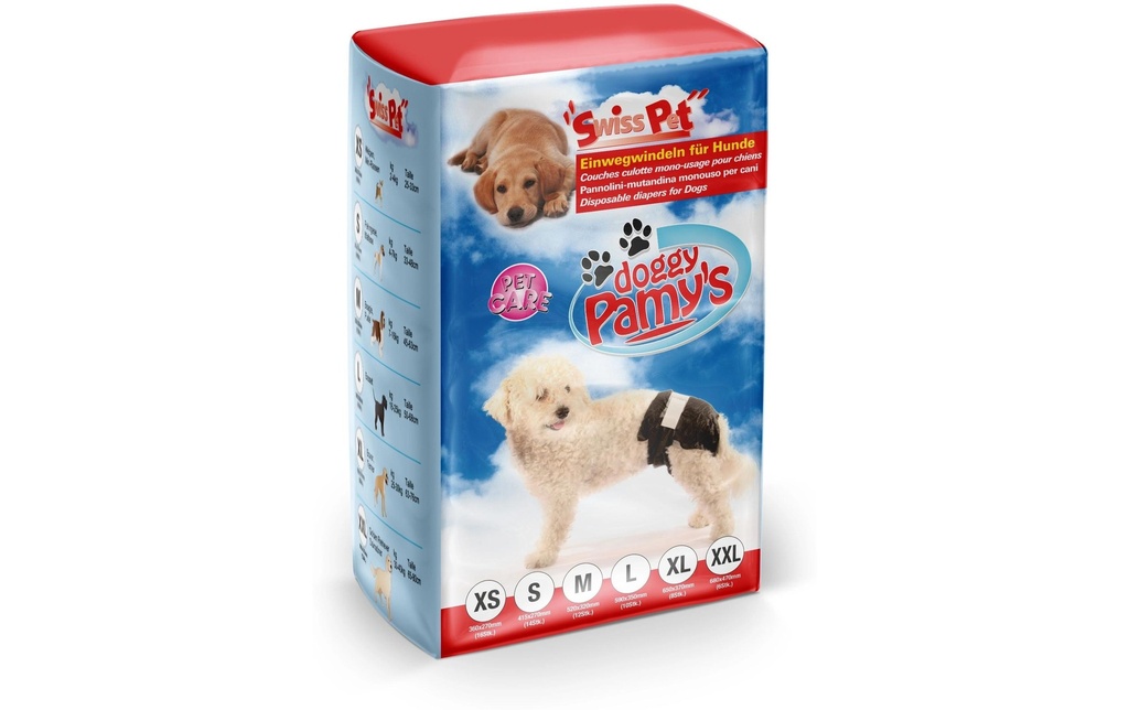 SwissPet Couches jetables Doggy Pamys M, 13 pièces