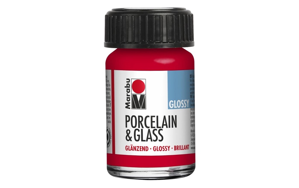 Marabu Peinture sur verre et porcelaine 125 Cerise, 15 ml
