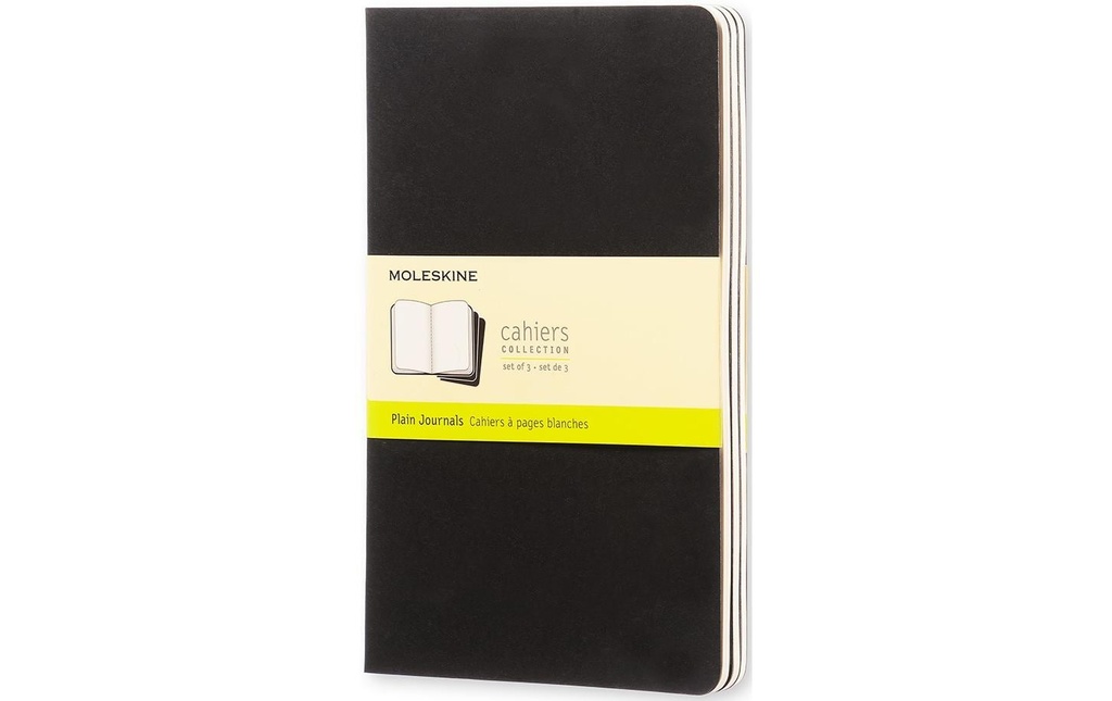 Moleskine Bloc-notes A5 Vierge, Noir, 3-pièces