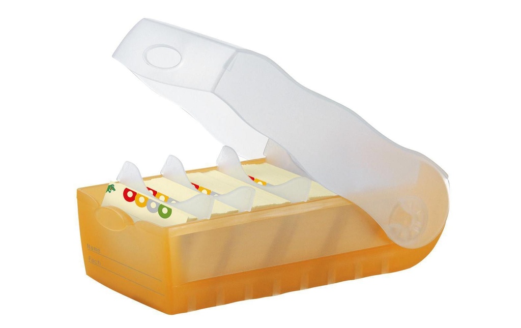 HAN Boîte à fiches Croco A8 Orange