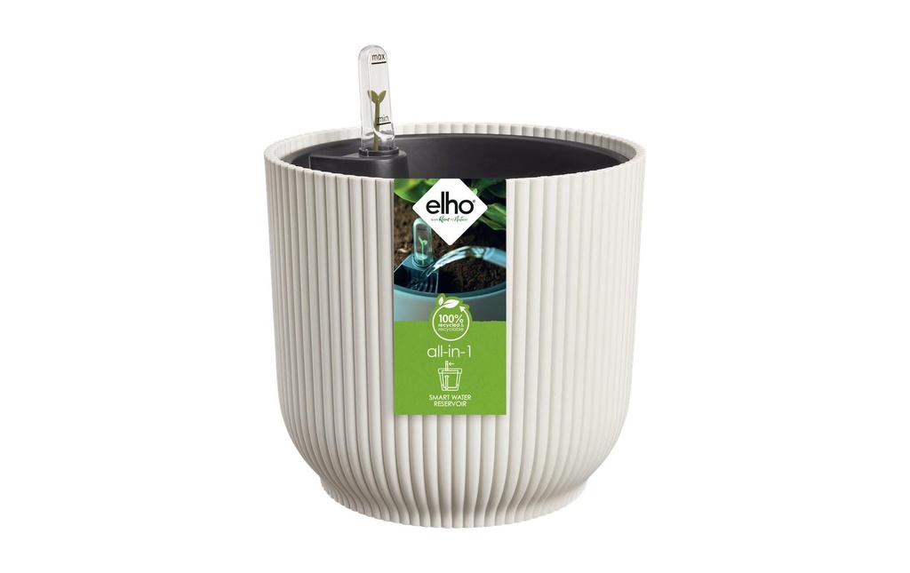 Elho Pot de fleur All-in-1 Vibes rond 25 + Swi 24 Blanc