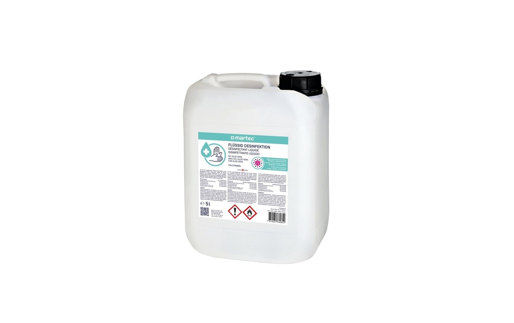Martec Désinfectant pour les mains à l'aloe vera 5 litres