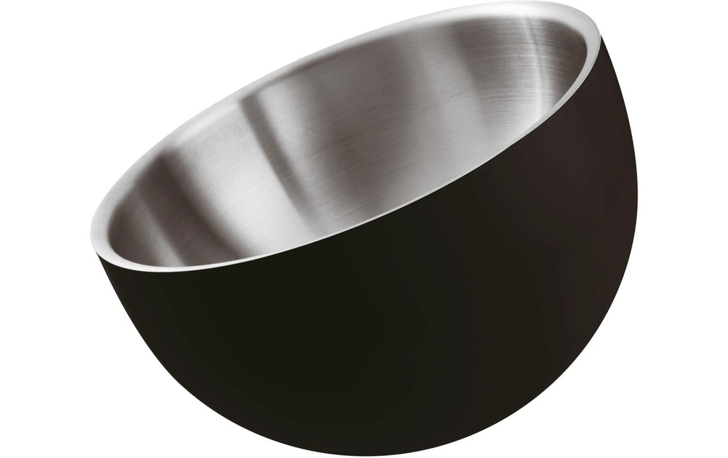 Paderno Bol Double paroi, 24 cm x 18.2 cm Noir