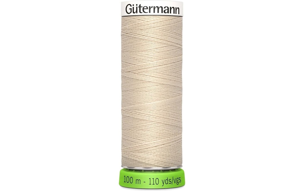 Gütermann Fil à coudre et à broder Machine à coudre rPET 100 m Beige