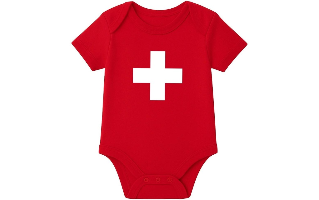 Trendcompany Body pour bébé Suisse, 62/68, rouge