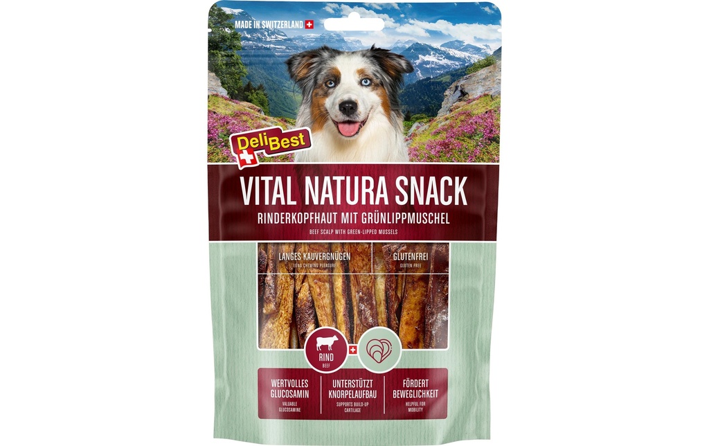 DeliBest Bâtonnet à mâcher Vital Natura Moules vertes et glucosamine, 200 g