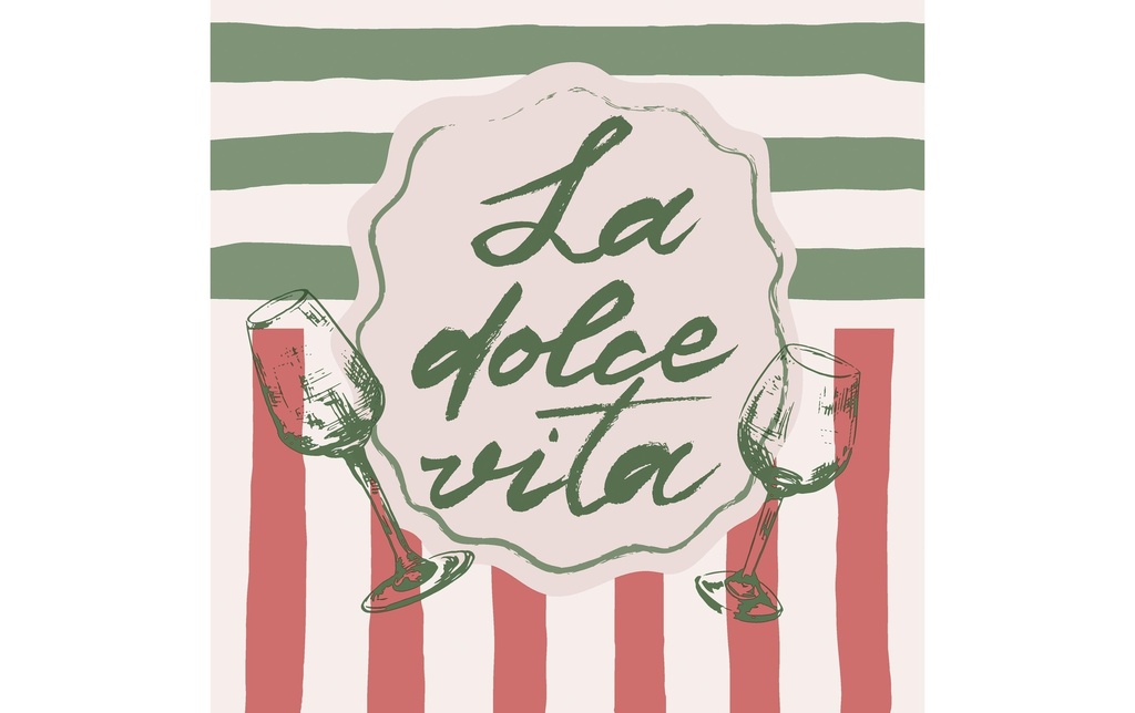 Paper + Design Serviettes en papier La dolce vita 33 cm x 33 cm, 20 Pièce/s