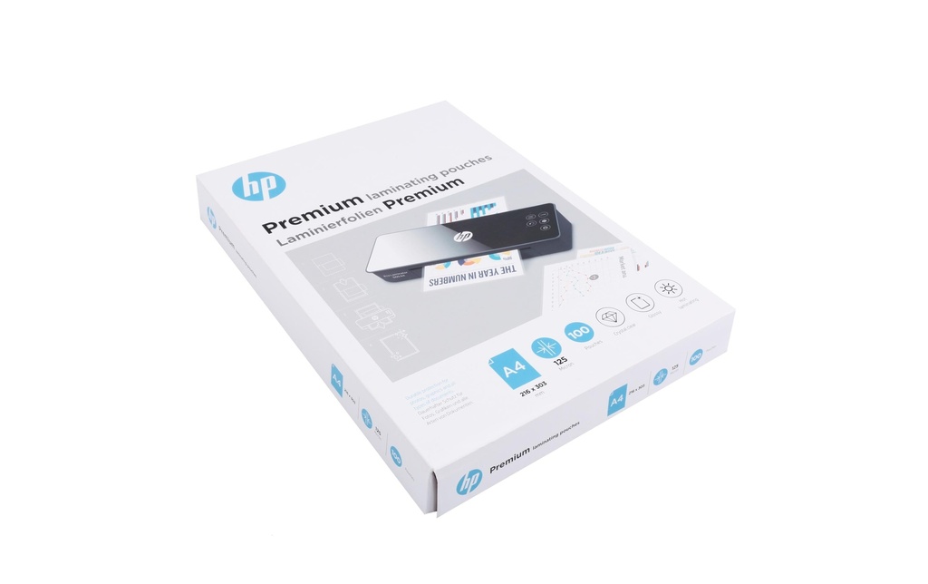 HP Film laminé Premium A4, 125 µm, 100 Pièce/s, brillant