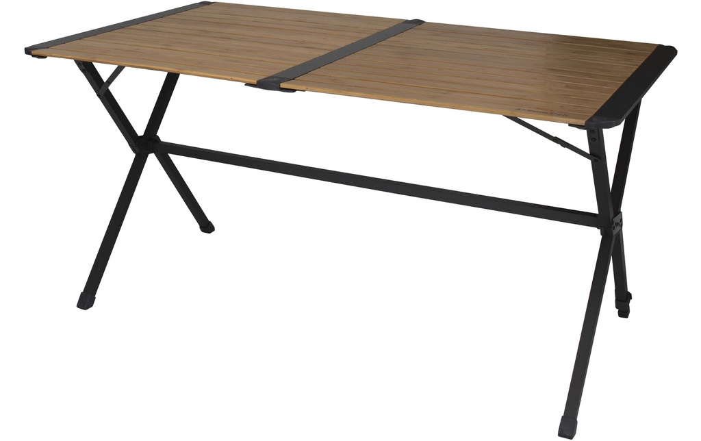 Eurotrail Table de camping Chambery Bamboo L avec plateau à roulettes