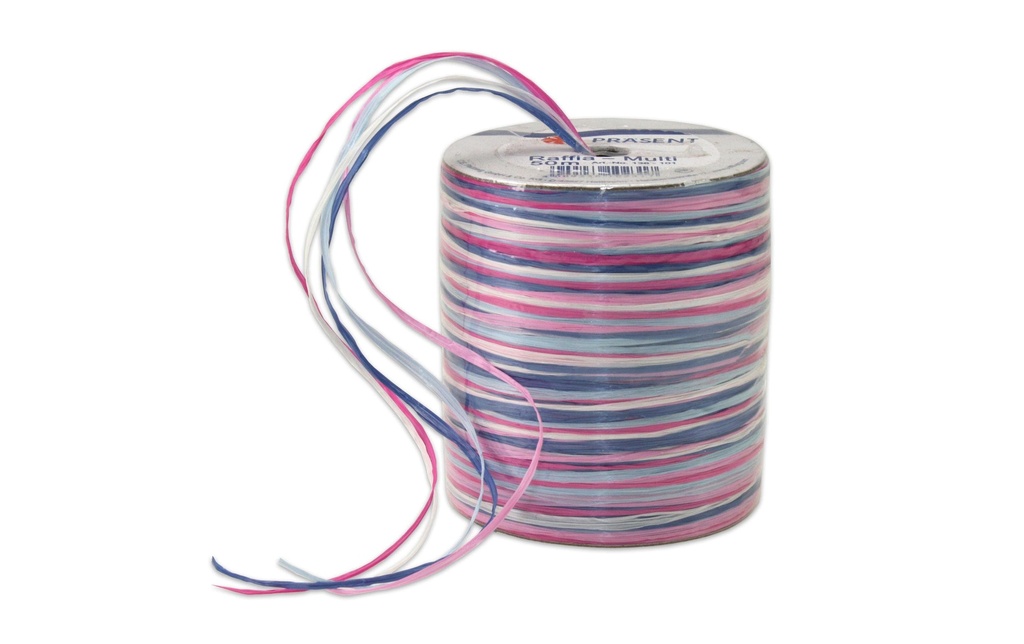 PRÄSENT Ruban cadeau MULTI-RAFFIA (50 pces)