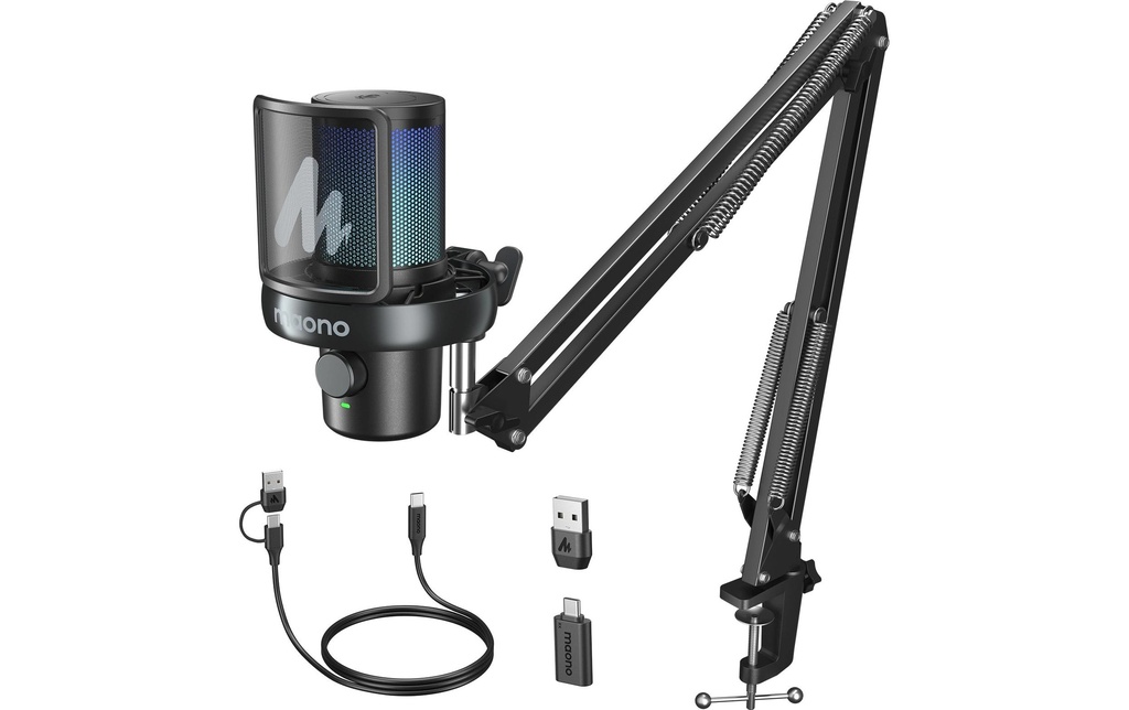 Maono Microphone à condensateur DM40 Pro Noir