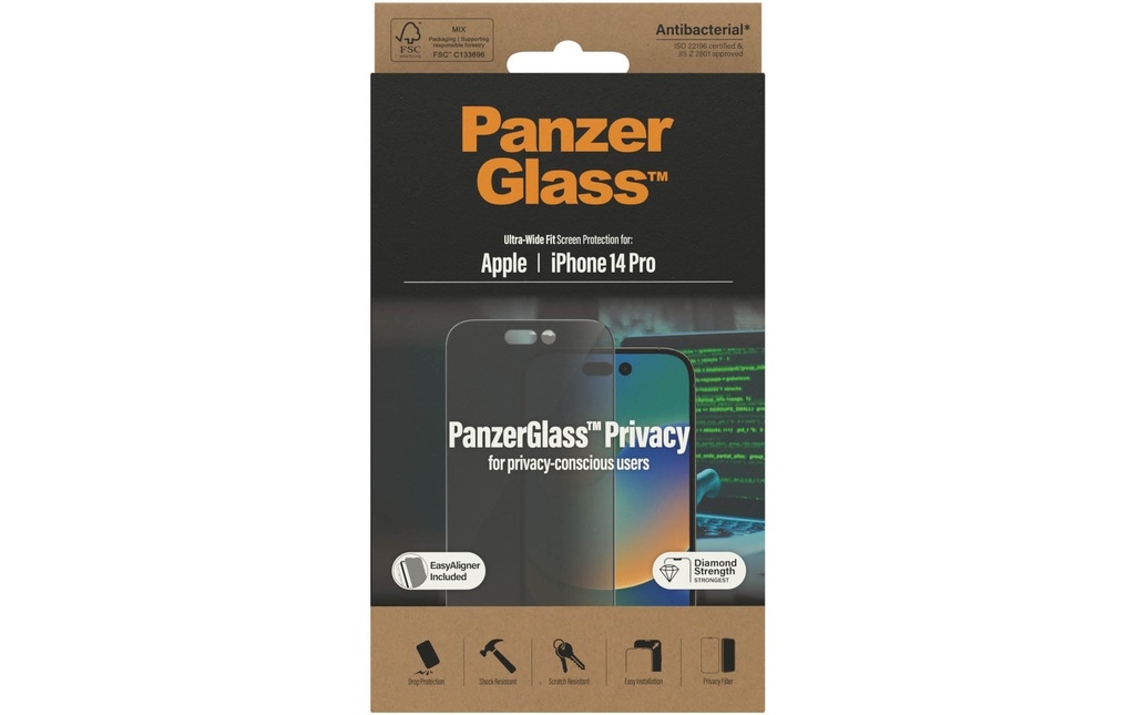 Panzerglass Protection d’écran Ultra Wide Fit Privacy iPhone 14 Pro