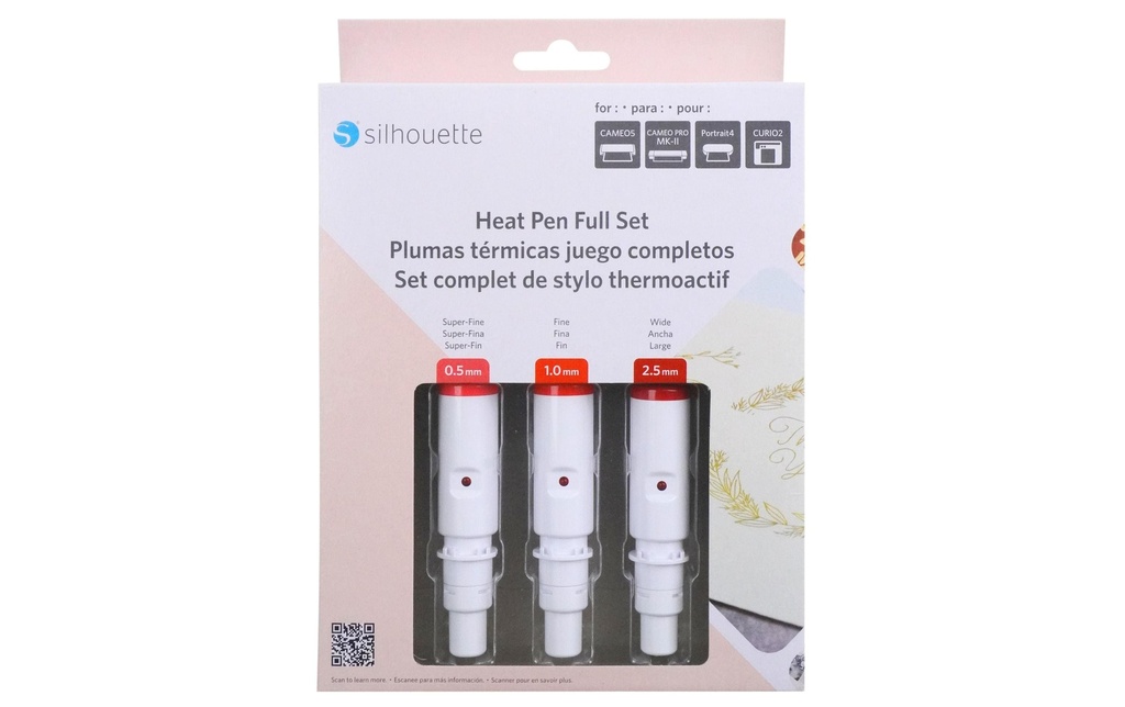 Silhouette Stylo thermique 3 pièces 0,5 mm, 1 mm, 2,5 mm
