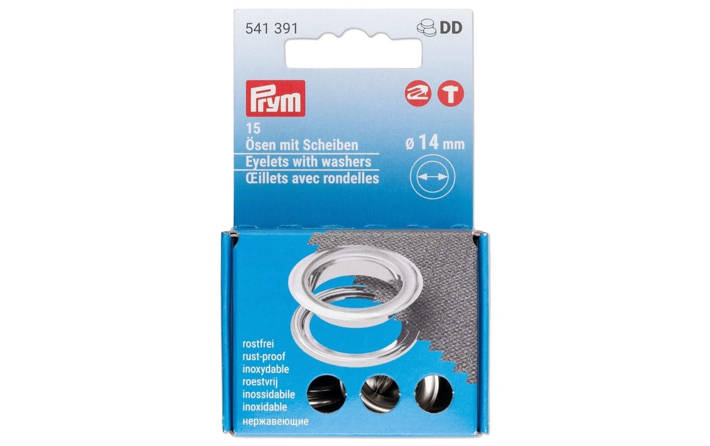 Prym Œillets avec disques 14 mm