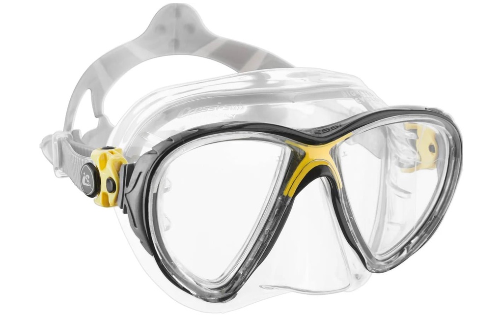 CRESSI Masque de plongée Big Eyes Evolution Crystal Mask Crystal/Yellow
