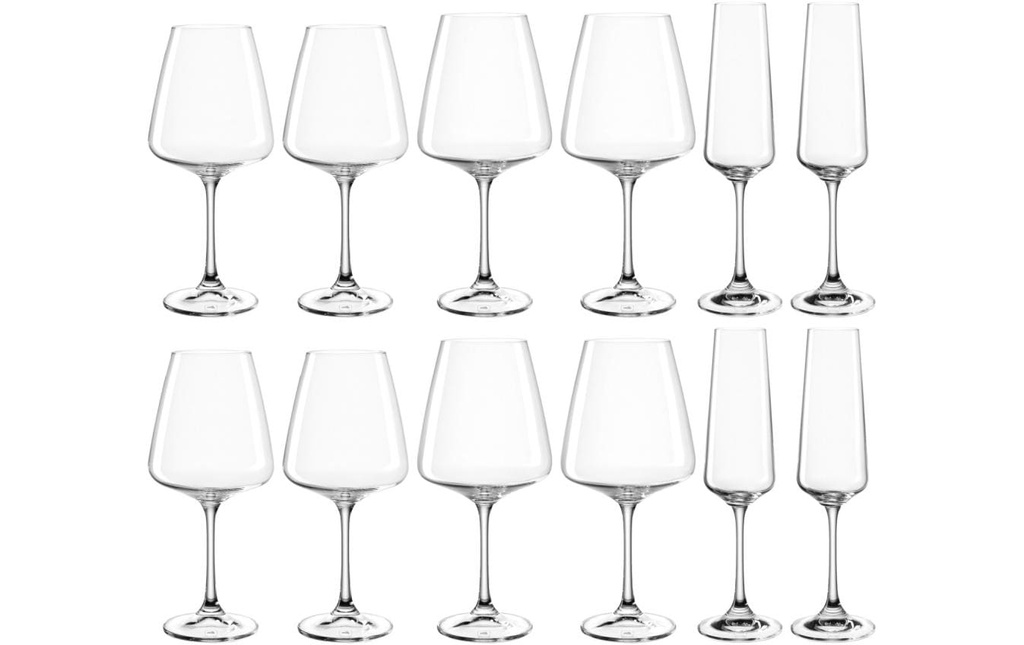 LEONARDO Service de verres à vin Paladino 660 ml, 12 pièces, Transparent