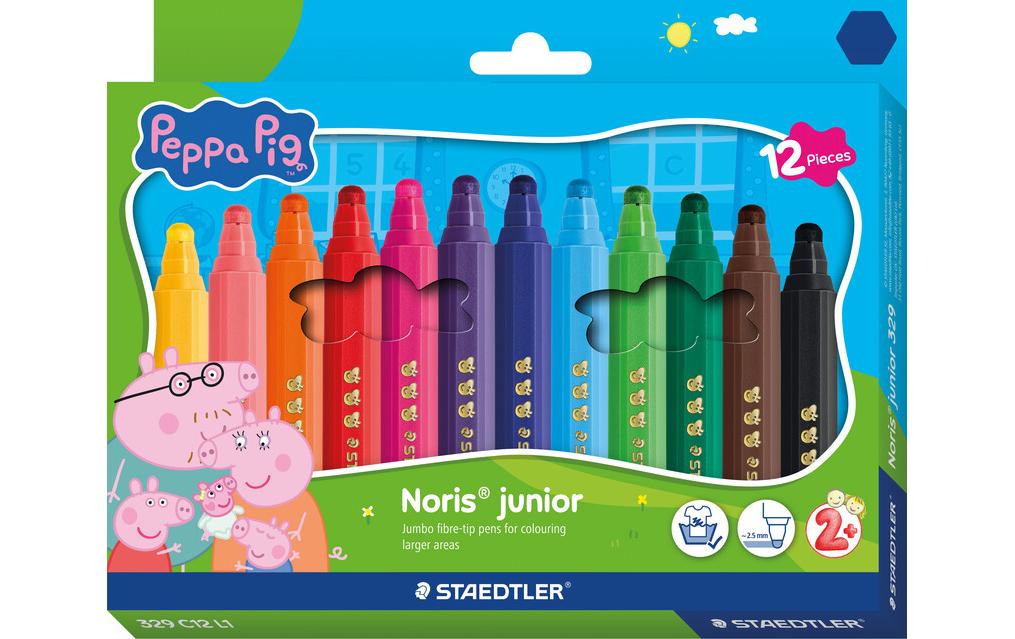 Staedtler Crayon feutre Noris Junior Peppa Pig Carton de 12