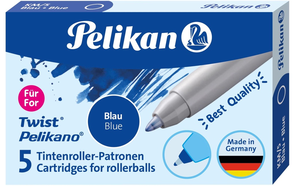 Pelikan Cartouche d’encre Twist eco Bleu, 2x paquet de 5