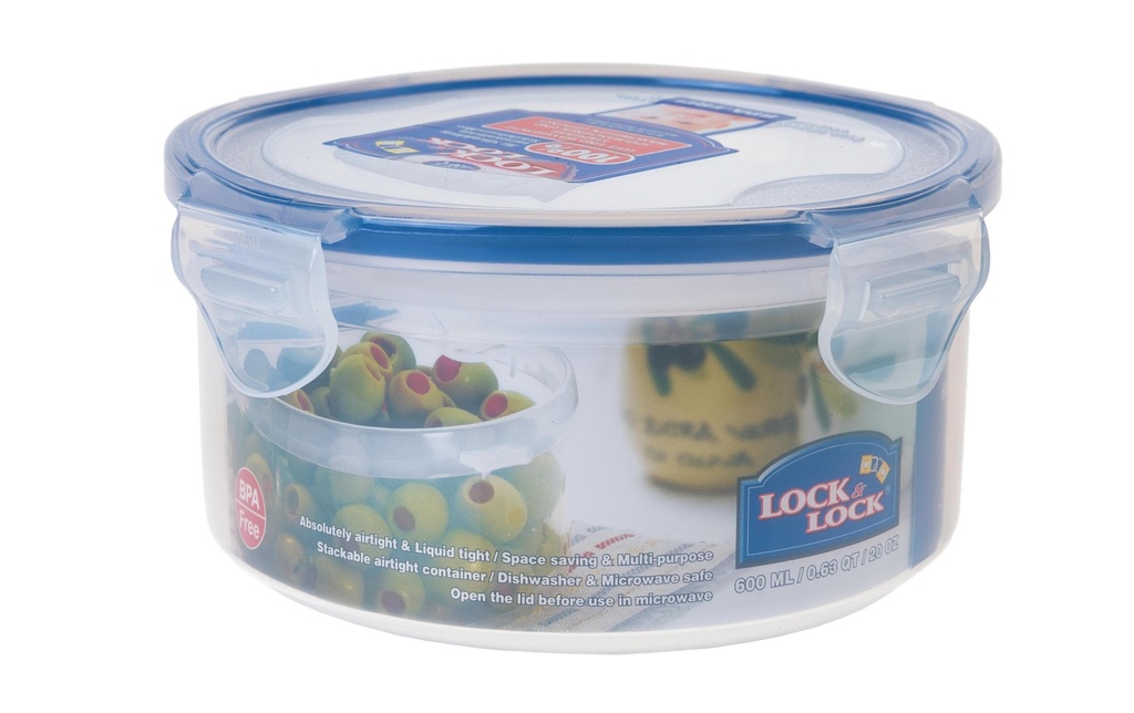 Lock & Lock Boîte à provisions 0.6 l, Transparent