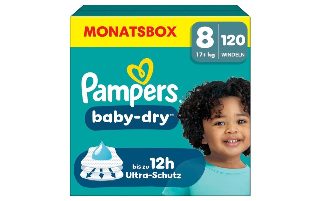 Pampers Couches Baby Dry Extra Large taille 8