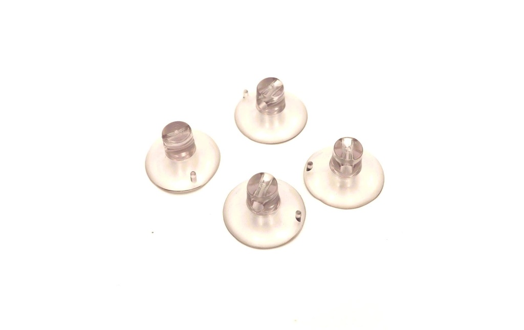 HobbyFun Ventouse avec trou 5 pièces, Transparent