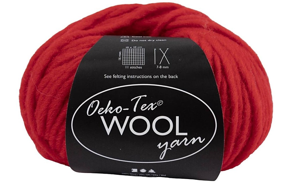 Creativ Company Laine Oeko-Tex 50 g, Rouge