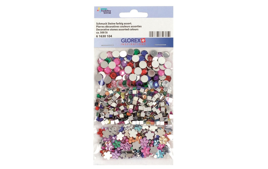 Glorex Gemmes à coller, 500 pièces