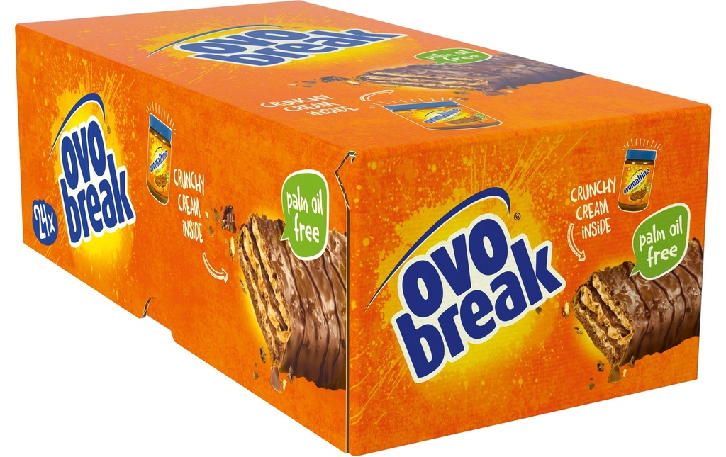 Ovomaltine Barres de chocolat Ovo Break barre gaufrette 24 x 39 g