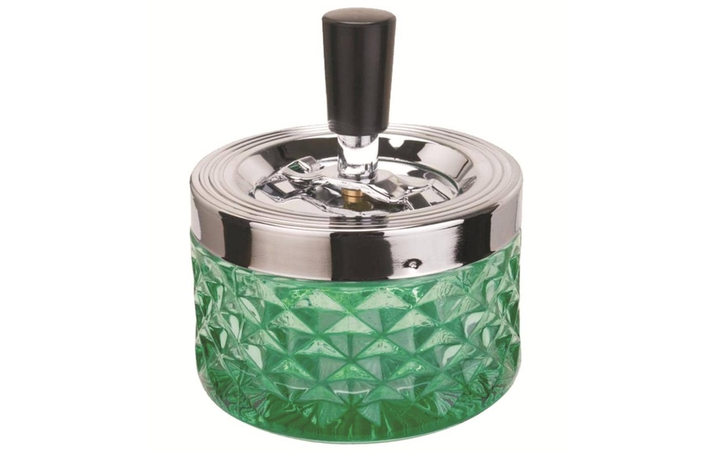Dameco Cendrier avec un couvercle centrifuge, Vert