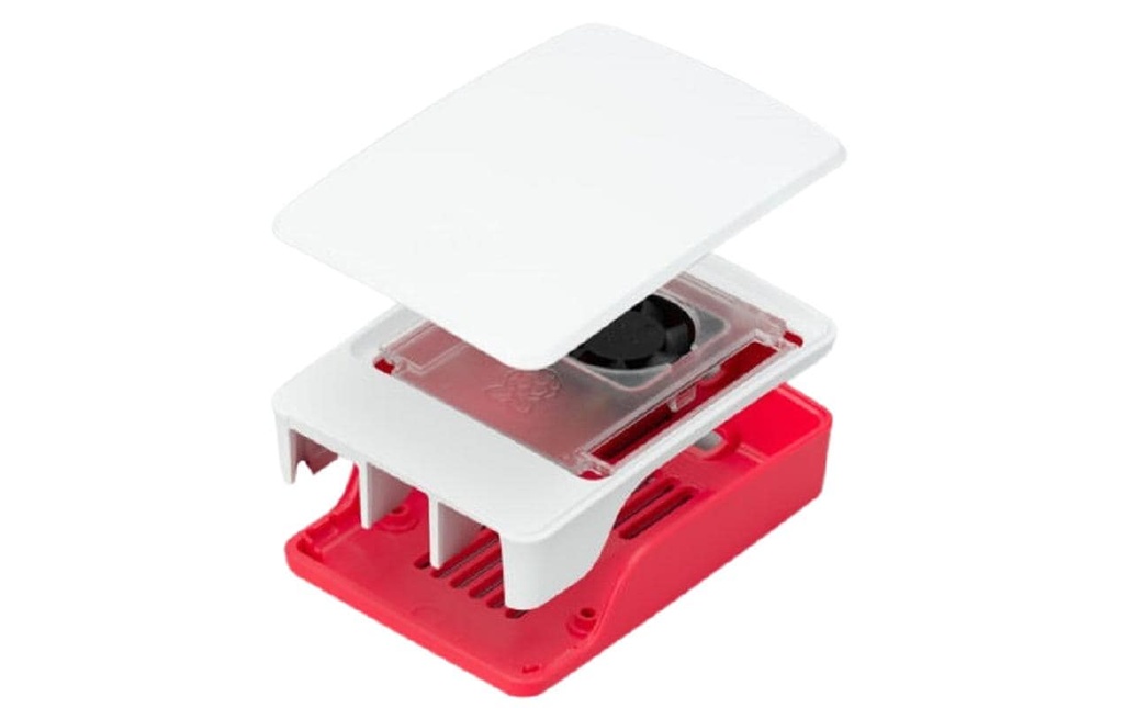 Raspberry Pi Boîtier SC1159 avec ventilateur Rouge/blanc, Raspberry Pi 5