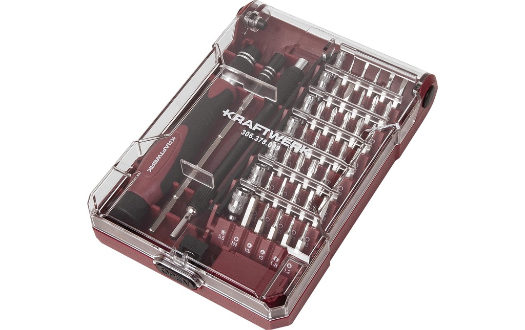 Kraftwerk Bit Box avec tournevis de précision 1/4, 45 pièces
