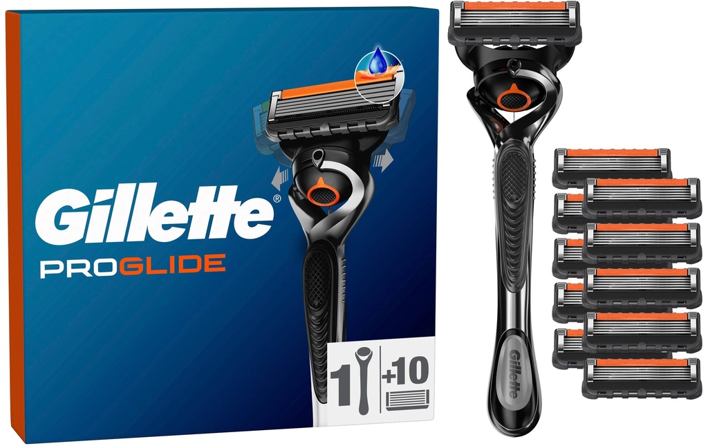 Gillette Rasoir pour hommes Gillette Fusion5 Proglide 10 + pièce à main