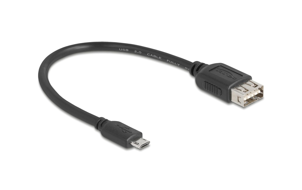 Delock Câble USB 2.0 USB-A - Micro-USB B 0.2 m