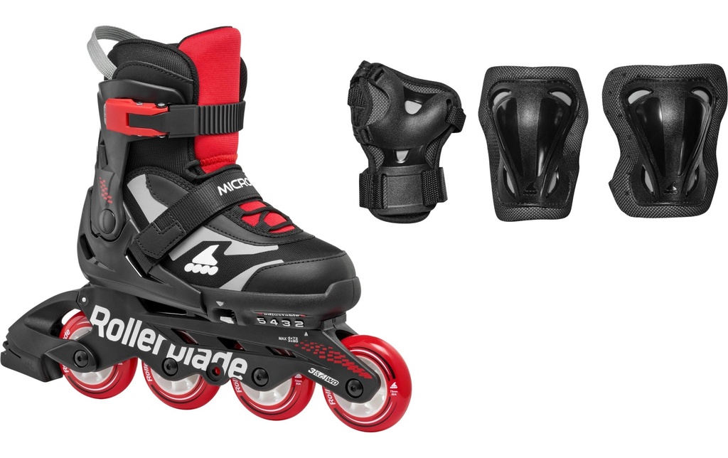 ROLLERBLADE Rollers en ligne Microblade Combo Noir/rouge, 33-36.5