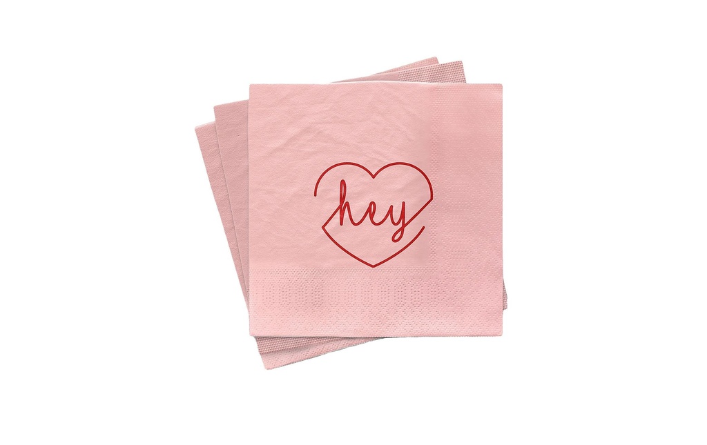 Chic Mic Serviettes à cocktail Hey Love 33 x 33 cm