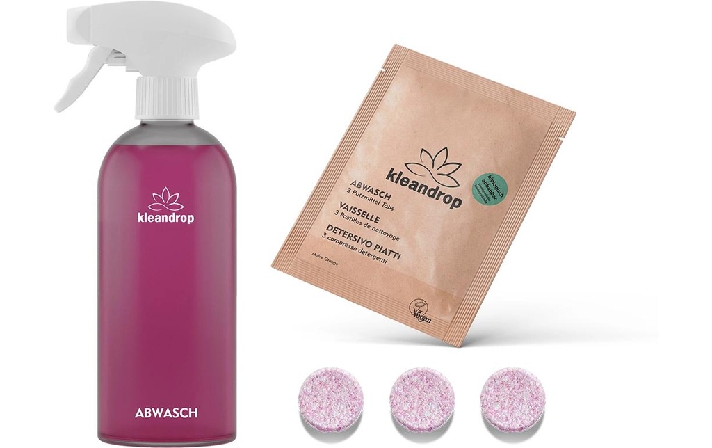 kleandrop Liquide vaisselle Kit de démarrage 3 Pièce/s