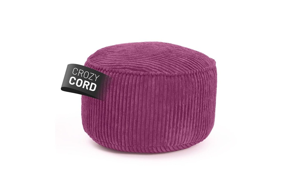 Lumaland Tabouret Pouf Cord 50 l, rouge vin