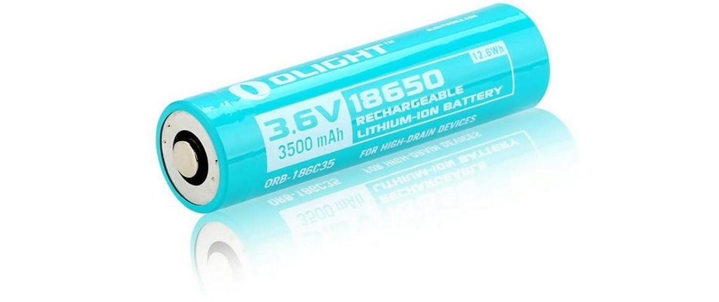 Olight Batterie Li-Ion Typ 18650 pour Perun 3500 mAh, 1 Pièce/s