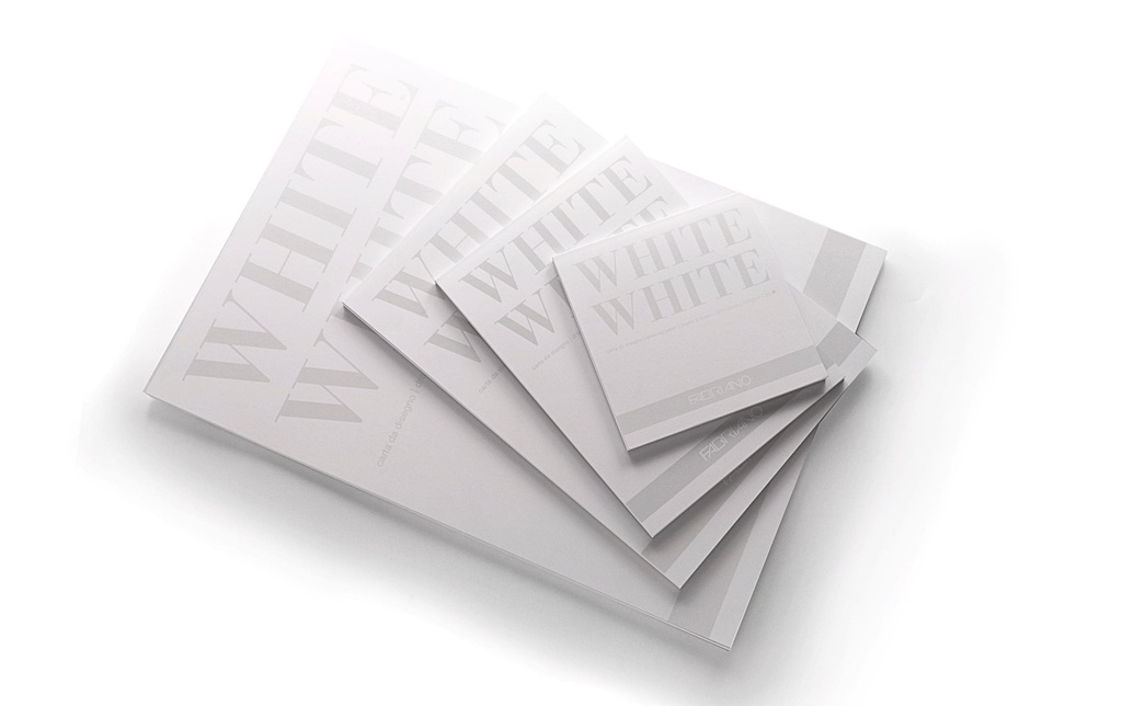 Fabriano Carnet de dessin White White A4, 20 feuilles