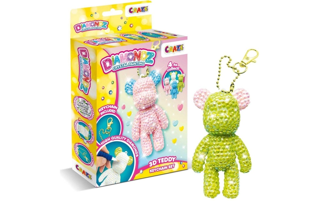 Craze Diamondz Keychain Set Ours en peluche
