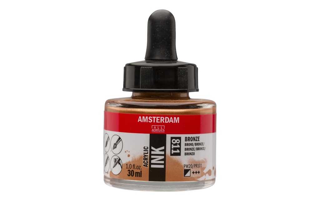 Amsterdam Encre acrylique 811 Bronze semi-couvrant, 30 ml 30 ml, Bronze