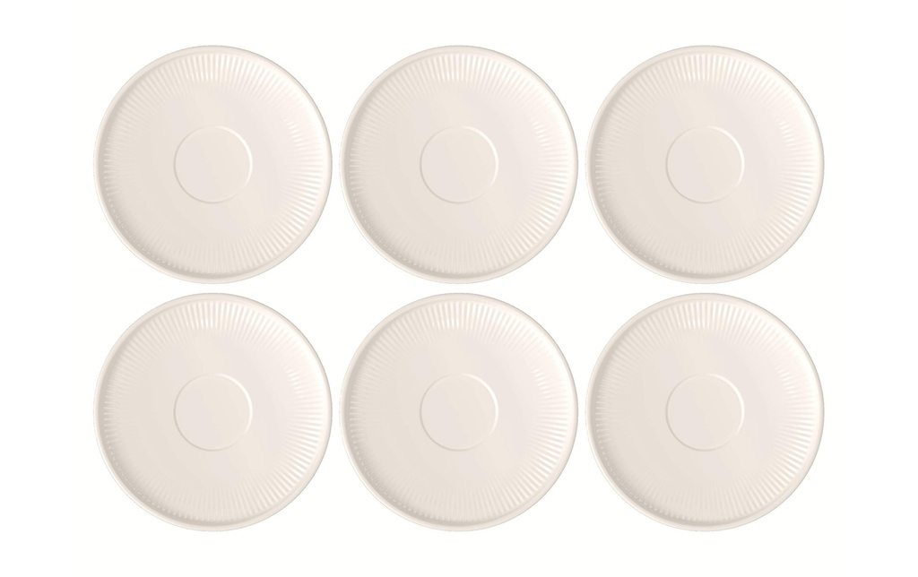 Villeroy & Boch Soucoupe à café Afina 0 ml, 6 Pièce/s, Blanc