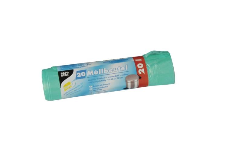 Weita Sacs poubelle Papstar 20 l, 1 rouleau de 20 pièces