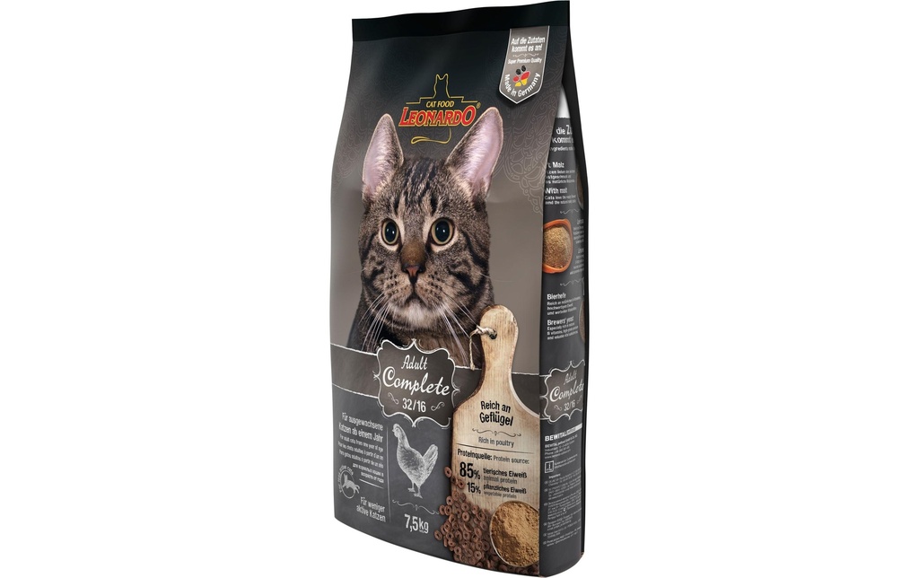 Leonardo Cat Food Alimentation sèche Adult Complete 32/16, 7,5 kg