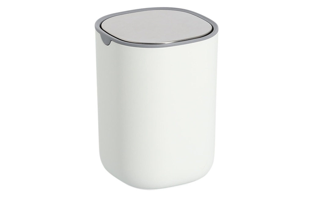 Zeller Present Poubelle de table inox blanc 1.35 l, Blanc