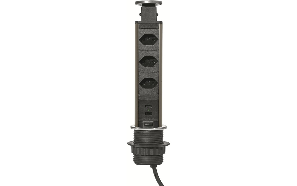 STEFFEN Ascenseur à douille STEBA 3x T13, 2x USB
